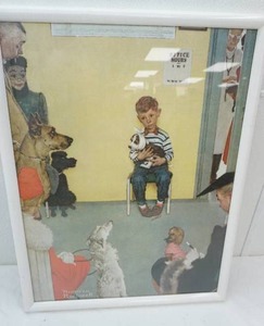 lot 51 image: Norman Rockwell Waiting for the Vet 19.5x25.5