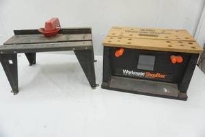 lot 71 image: Workmate ShopBox & RouterSaber Saw Table