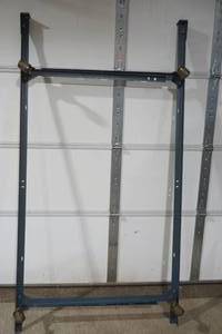 lot 118 image: Adjustable Metal Bed Frame TWINFULL on wheels