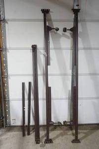lot 120 image: King Size Metal Bed Frame on wheels