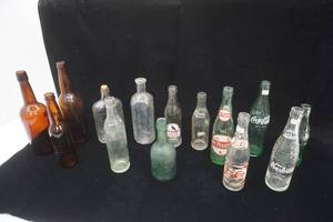lot 128 image: Vintage Glass Bottles