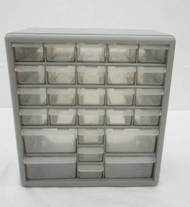 lot 143 image: Small Hardware Organizer Bin w27 drawers