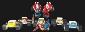 lot 41 image: Vintage Tonka Trucks  Hot Rod Banana Wheels, Sun Buffy 1980s Model and 1970s Tiny Tonka Trike Model