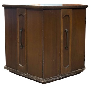 lot 47 image: Vintage Mersman Mid-Century Hexagon End Table Cabinet 1960s