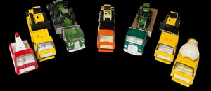 lot 117 image: Vintage Tonka Trucks Durable Pressed Steel Included Cement Mixer, Tow Truck and Cowboy Semi Truck and More