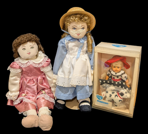 lot 63 image: Pair of Vintage Cloth Dolls and Ginny Doll