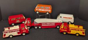 lot 129 image: Assorted Vintage Tonka Emergency Vehicles