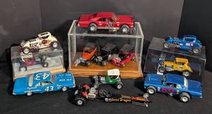lot 217 image: Assorted Vintage Model Kit Race Cars