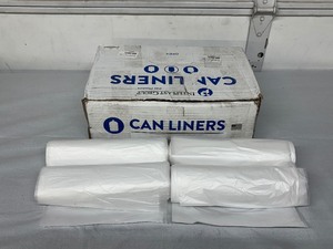 lot 67 image: NEW NovaPlus VMR43483MC Natural Trash Can Liners  43x48, Fits 56-Gallon Cans  4 Rolls, 25 Bags Each (100 Total)  Durable, Heavy-Duty & Perfect for Home, Office, Garage or Commercial UseOpen Box