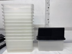 lot 62 image: Lot of 14 NEW Covidien Kendall RCRA Hazardous Waste Containers  Leak-Resistant with Absorbent Pad, Black Base & White Lid  Ideal for Hazardous Waste or General Storage at Home, Office, Garage, Workshop & More