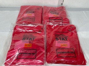 lot 46 image: Bulk Lot of 400 NEW Lab Guard STAT Specimen Bags  Biohazard Bags with Bold Red STAT Marking, Secure Zipper & Document Compartment  Compliant & Safe for Labs, Clinics & Hospitals, or To Spook Up Your Halloween Party with a Creepy, Realistic Touch