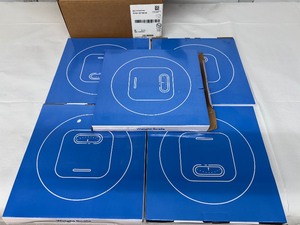 lot 42 image: MSRP $125  5 NEW In Boxes Sleek Glass Top Digital Medical Scales  Accurate Weight Measurement in Lbs & Kilograms, Up to 397 lbs Capacity, Space-Saving Design  Perfect for Home, Fitness, or Personal Use