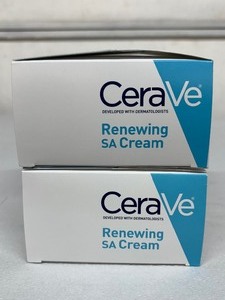 lot 74 image: 2 Cases CeraVe Renewing SA Cream Samples  Multiple NEW 0.18 oz Packs, Moisturizer for Rough & Bumpy Skin, Salicylic & Lactic Acid Exfoliation, Ceramides, Hyaluronic Acid & Niacinamide  Non-Comedogenic & Gentle on Sensitive Skin