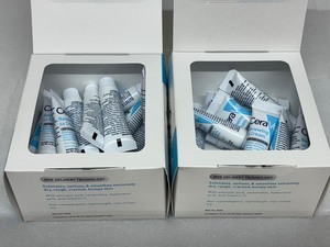 lot 74 image: 2 Cases CeraVe Renewing SA Cream Samples  Multiple NEW 0.18 oz Packs, Moisturizer for Rough & Bumpy Skin, Salicylic & Lactic Acid Exfoliation, Ceramides, Hyaluronic Acid & Niacinamide  Non-Comedogenic & Gentle on Sensitive Skin