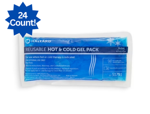 lot 86 image: New Case of Halyard Reusable Gel Packs- 24 Count  6 x 10, Hot & Cold Therapy for Pain Relief & Swelling  Reusable, Durable & Convenient  Perfect for Medical, Home, or Athletic Use