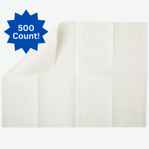 lot 41 image: NEW Medline Professional Towels  500 White 13x18 3-Ply Disposable Sheets  Absorbent Waffle-Embossed Design,&nbspstrong poly layer material, towels resist tearing,&nbspwithstands heavy use in high-traffic areas like schools&nbspetc
