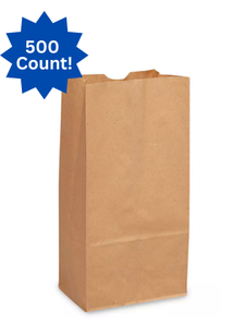 lot 56 image: NEW Uline S-20657 #4 Recycled Grocery Bags  5x3.125x9.75, 500 per Bundle  Durable Kraft Paper with Pinch Bottom, Ideal for Food Orders, Retail, Takeout & Other Uses  Open Packaging