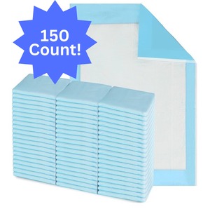 lot 95 image: New Case Halyard 48822 23 x 36 Disposable UnderpadsChux Pads 150 Count - Super-Absorbent & Odor-Reducing  Keeps Patients Comfortable & Bedding Protected