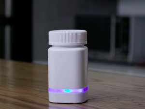 lot 2 image: RARE New AdhereTech Smart Pill Bottle  Tracks Meds, Sends Alerts, Collects Data Cutting-edge technology that reminds you with lights, chimes, and even text messages if a dose is missed. Extremely hard to find  not sold to the public.