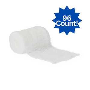 lot 81 image: New Case of 96 MediChoice Gauze Bandage Rolls  Large 4 x 4 yd, High-Quality Absorbent Cotton  Ideal for Wound Dressing, Support, Wrapping & Protection  Durable, Sterile-Ready, Perfect for Hospitals, Clinics & First Aid- Damaged Box