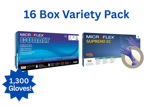 lot 11 image: MSRP $450 16 Boxes NEW Ansell Premium Nitrile Gloves 1,300 gloves Variety MICROFLEX Supreno EC (Large) & MICROFLEX Cobalt (X-Large) Puncture resistant wfully textured surface for enhanced grip Amazing For Automotive Etc