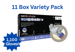 lot 15 image: MSRP $350 11 boxes NEW Premium MICROFLEX LifeStar EC&nbspDual-Layer High Risk Police Nitrile&nbspExam Gloves 1,100 SM Gloves &nbspExtended cuff, Double Layered protection,&nbspTested against Fentanyl & gastric acid in overdose situations