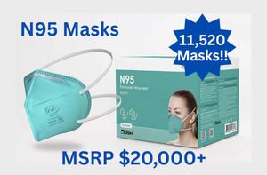 lot 3 image: WOW MSRP $20,000 Mega Lot 11,520 New N95 Masks 12 cases BYD (960 Masks per case) Filters 95% against solid & liquid aerosols free of oil -Layers of protection however comfortablebreathable Great For Construction Or Painters