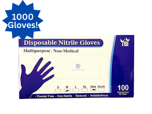 lot 21 image: MSRP $200 New Case(1000 Gloves) BI Disposable Nitrile Gloves Size Medium  10 Boxes, 100 Gloves Each, 1,000 Total  A Household Essential Versatile Multi-Purpose Gloves for Cleaning, Shop Work, Home & Personal Use  Dont Miss Out