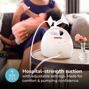 lot 49 image: MSRP $200 Spectra S2 Plus Premier Electric Breast Pump  Double Electric Pump with Hospital-Strength Suction, Adjustable Settings, Quiet Motor, LCD Display & Built-In Nightlight Includes New Parts & Sealed Tubing- Excellent Working Condition