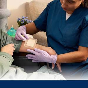 lot 79 image: NEW Case of HALYARD Bordered Silicone Foam Dressings  50 Total (5 Packs of 10) 4x4  Gentle Silicone Contact Layer, Superabsorbent Core, Conformable Multilayer Design, Breathable & Water-Resistant  Ideal for Wound Care