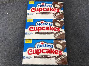 lot 223 image: 3 Packs of Hostess Cupcakes