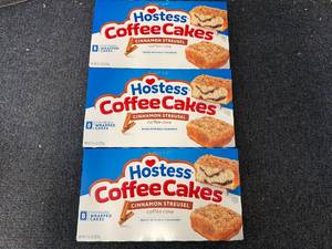 lot 225 image: 3 Packs of Hostess Coffee Cake