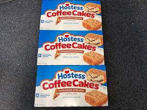lot 226 image: 3 Packs of Hostess Coffee Cake