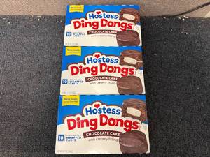 lot 232 image: 3 Packs of Hostess Ding Dongs