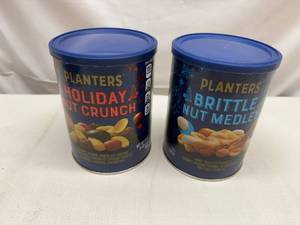 lot 61 image: 2x 1lb 5oz Planters Nuts-See Photo