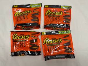 lot 68 image: 4x 7.37oz Dark Reeses Thins