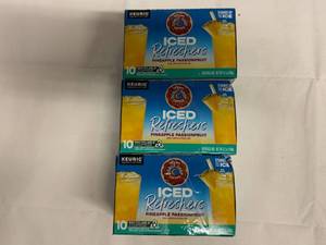 lot 79 image: 3x 10Kcups Iced Refreshers-Pineappe Passionfruit