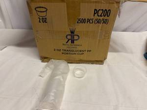 lot 85 image: 2500x 2oz Translucent Portion Cups