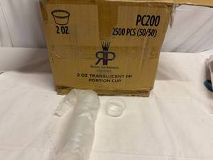 lot 87 image: 2500x 2oz Translucent Portion Cups