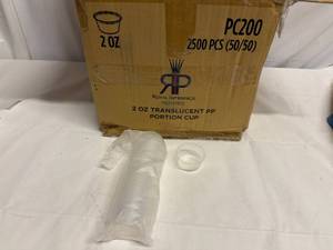 lot 88 image: 2500x 2oz Translucent Portion Cups