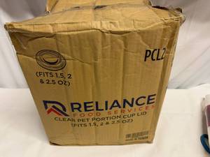 lot 90 image: Clear Portion Cup Lids Fits 1.5,2 & 2.5oz
