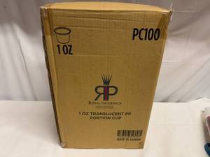 lot 93 image: 2500x 1oz Traslucent Portion Cups