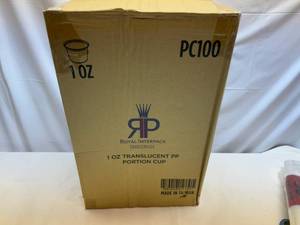 lot 95 image: 2500x 1oz Traslucent Portion Cups