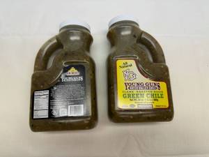 lot 161 image: 2x 24oz Young Guns Flame Roasted Diced Green Chili