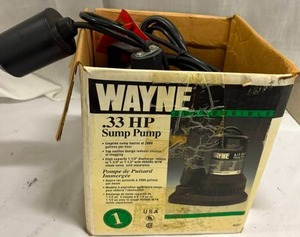 lot 48 image: Wayne Submersible .33 HP Sump Pump