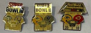 lot 118 image: Super Bowl Pins from 1960s