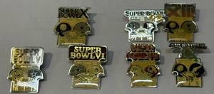lot 119 image: Collection of Super Bowl Pins from 1970s