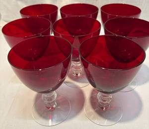 lot 149 image: Ruby Red Water Goblets