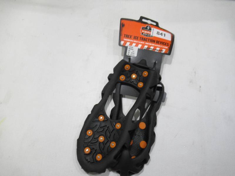 lot 841 image: NEW Ergodyne TREX 6304 Step-In Ice Cleats - Full Coverage - MEDIUM