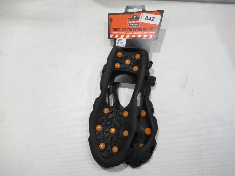 lot 842 image: NEW Ergodyne TREX 6304 Step-In Ice Cleats - Full Coverage - LARGE